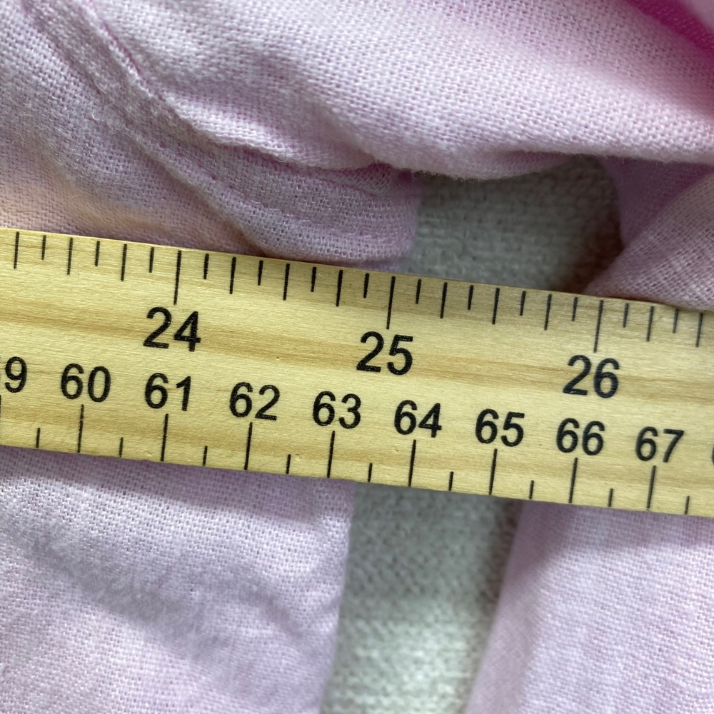 Orvis Pink Linen Blend Long Sleeve Roll Tabs Button Front Shirt‎ Women XXL - Picture 6 of 10